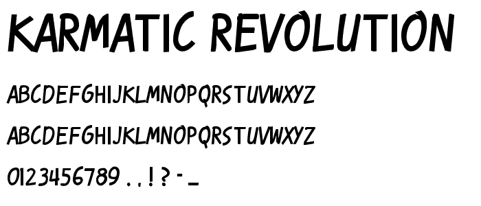 Karmatic Revolution font